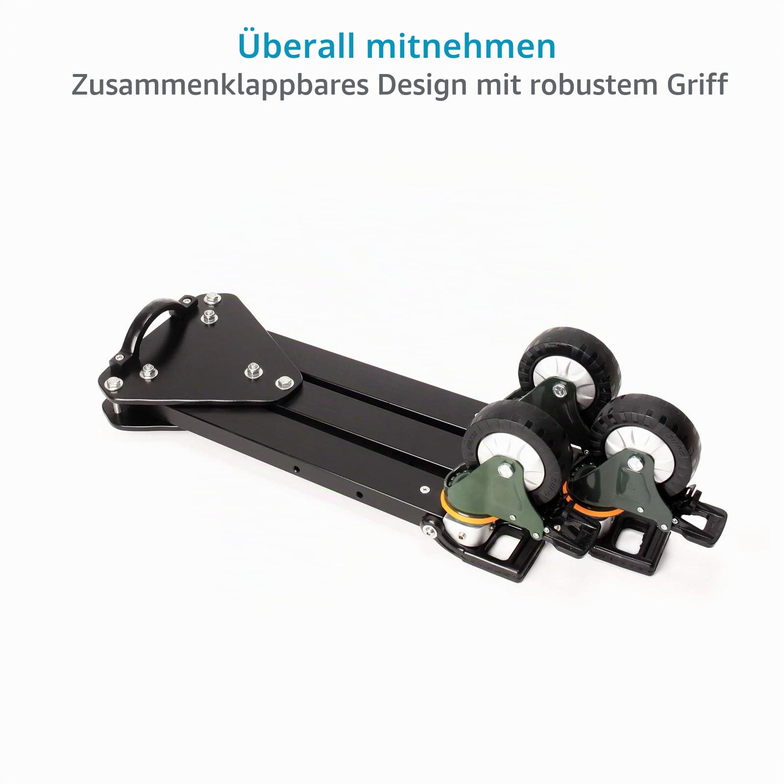 PROAIM Lineo Tragbarer Videokamera-Boden-Dolly - Robuster professioneller Studio-Dolly für Stative mit doppelten Spikes - Unterstützt eine Nutzlast von 500 kg / 1100 lb (P-PRT-D)
