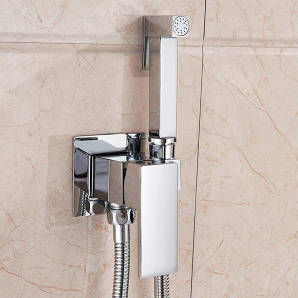 Rubinetto Per Bidet Rubinetto Per Doccia In Ottone Miscelatore Per Rondella Miscelatore Per Acqua Calda Fredda Gru Quadrato Per Doccia Spruzzatore Rubinetto Per Wc Rubinetti Per Wc Chrome Polish