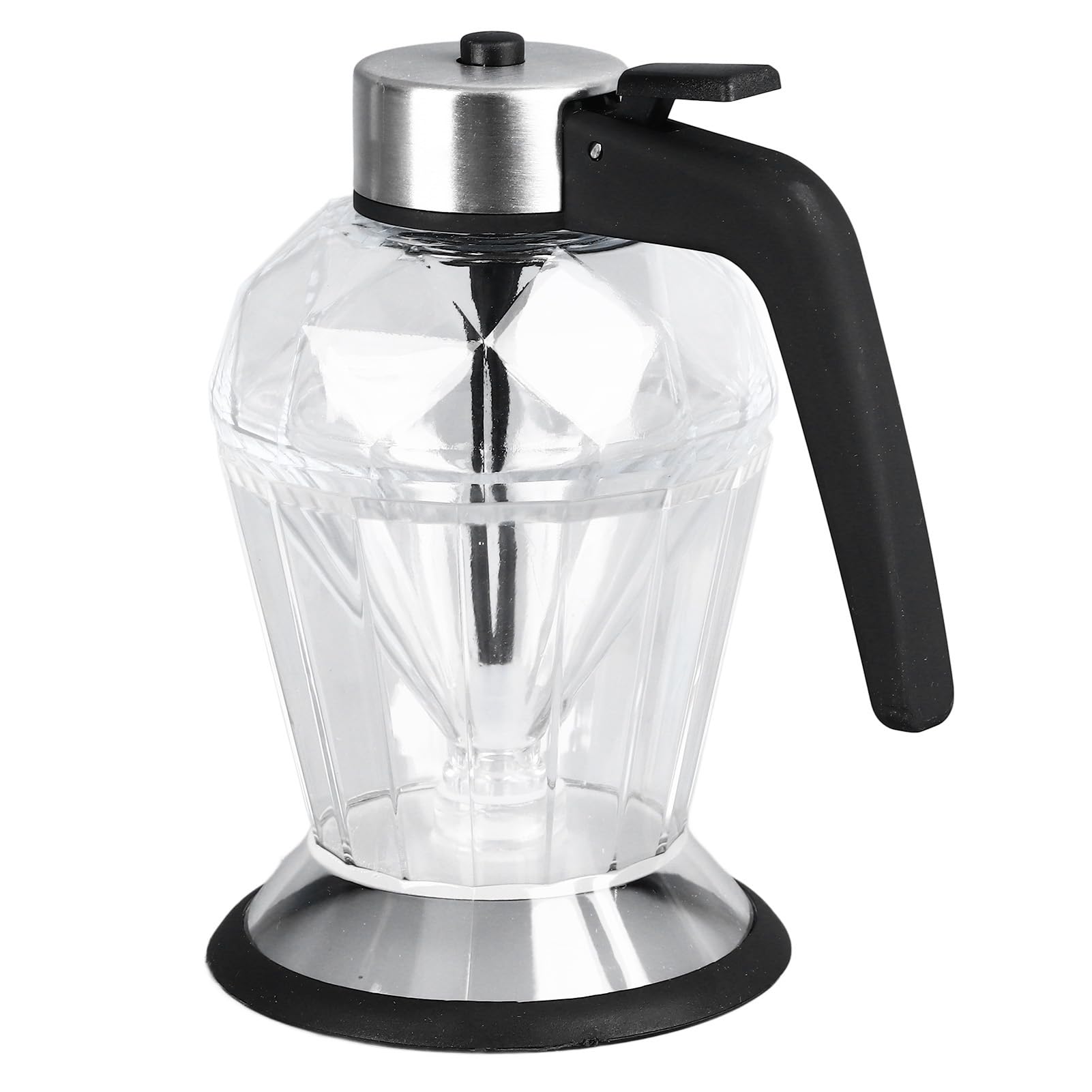 Honey Syrup Dispenser with Stand, Multipurpose Honey Jar, Clear Glass Honey Container with Dipper, Shape