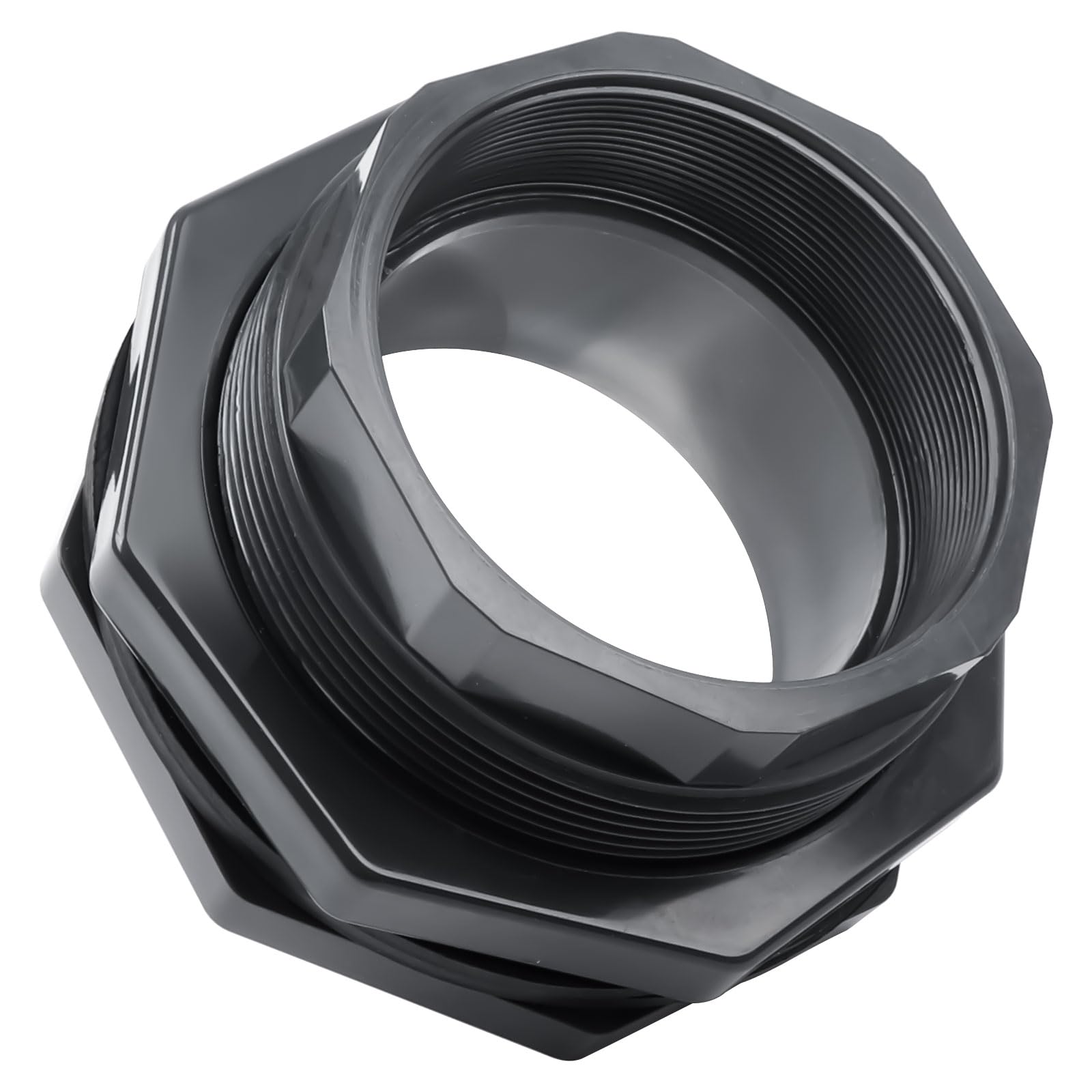 Photo 1 of 4 Inch UPVC Bulkhead Fitting, Thick-Wall PVC Water Tank Connector