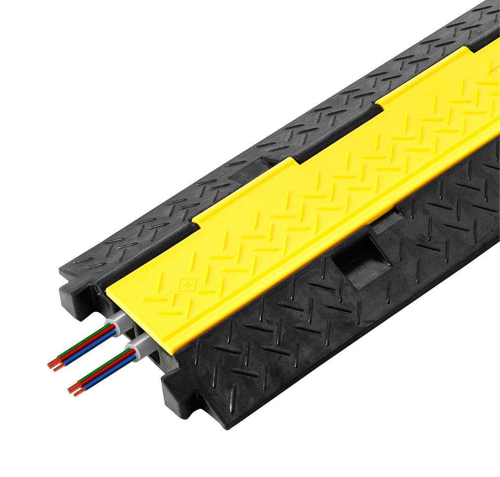 Protection de câble, 1 m x 250 mm, jaune, protection de câble, gestion des câbles (26001676)