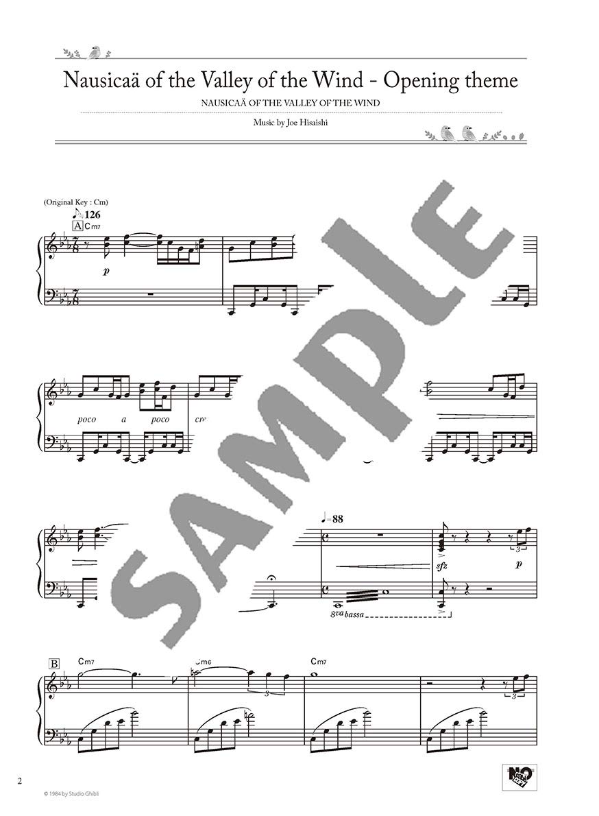 Studio ghibli best hit 10 advanced/english - niveau avance pour piano