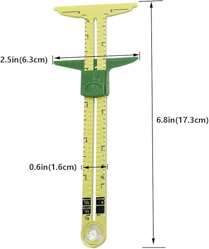 Miniatura 2 de Juego de 2 tamaños diferentes de instrumentos deslizantes 5 en 1 en forma de T con calibre de triángulos sin complicaciones, regla de medición de