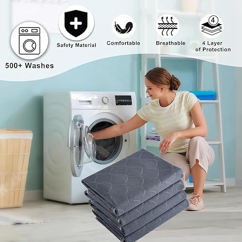 Miniatura 3 de RIQINXIN Almohadillas impermeables y lavables para silla para incontinencia, absorbentes y reutilizables, almohadillas protectoras para asiento