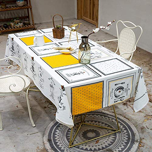 AMZERO Mantel Navidad Mantel Tablecloth Mesa Mantel Antimanchas Moderno para de Hogar Picnic del Hotel Tienda de Café, Lino 80x170cm