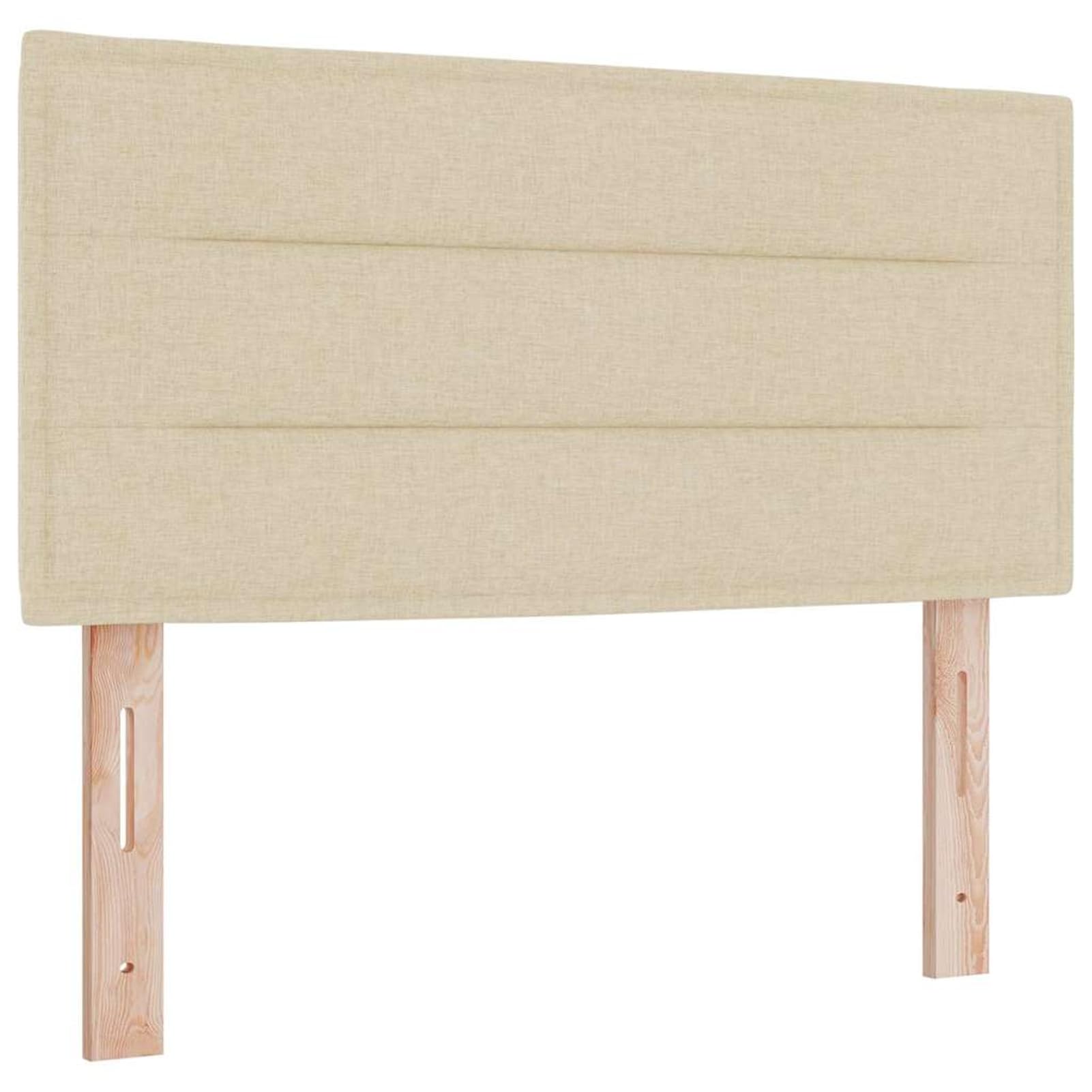 Gecheer Tête de lit à motif ligné en tissu crème 90 cm - Accessoire de lit pour chambre à coucher