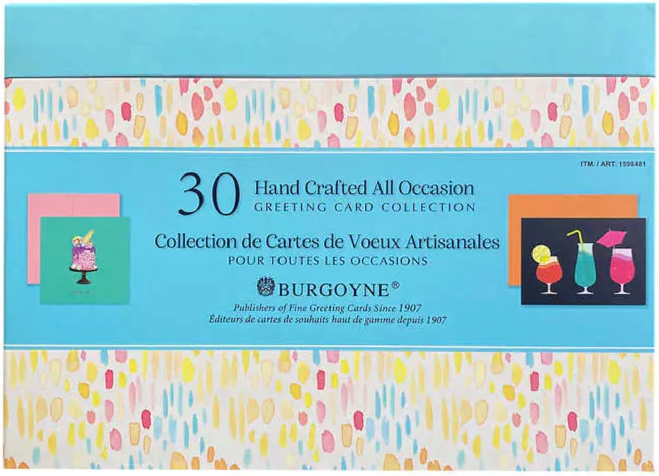 Burgoyne Handmade Embellished Decorative All Occasion Greeting Card Collection with Keepsake Box - 30 Count