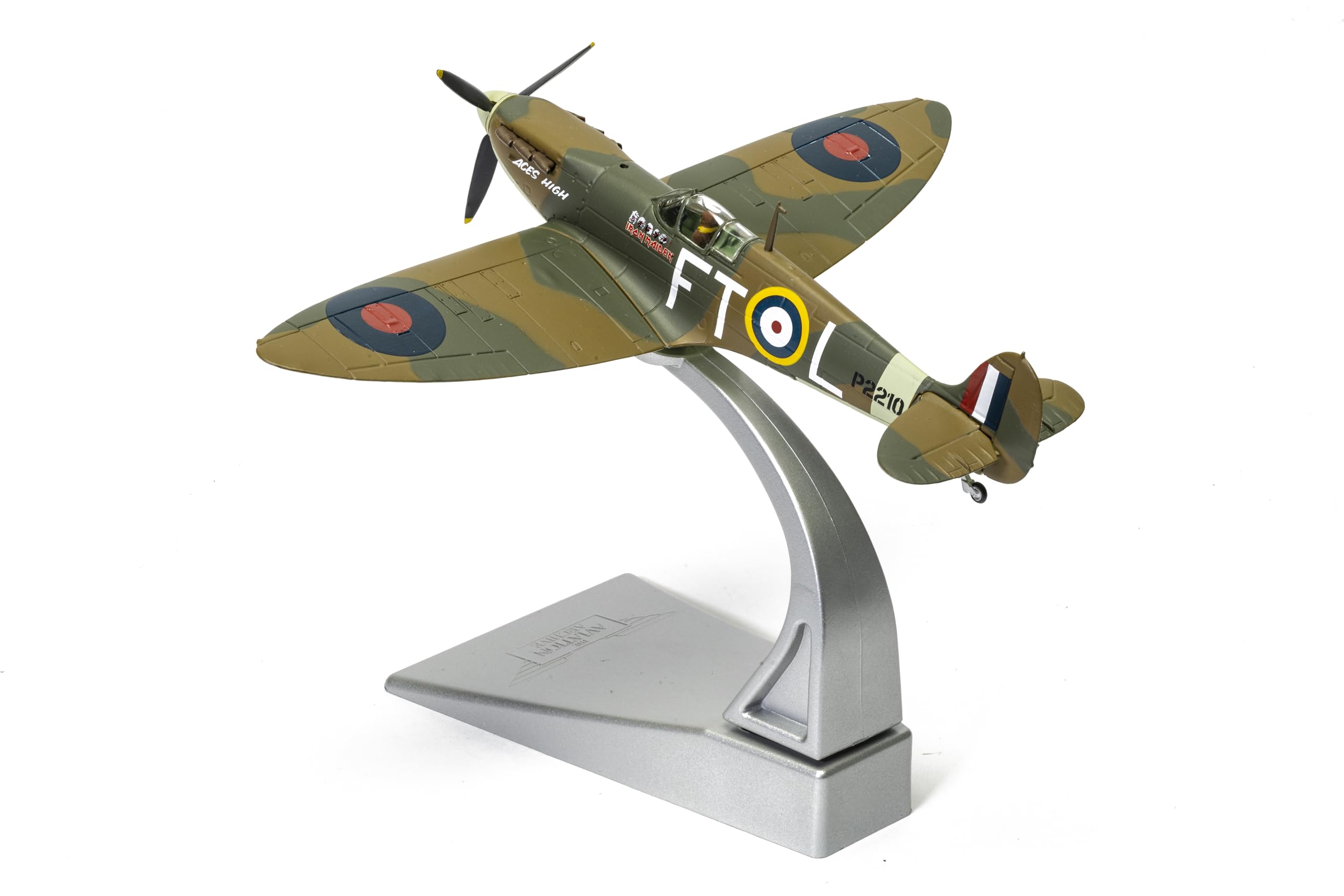 Corgi – Aviation CC39215 Iron Maiden – Supermarine Spitfire MKII „Aces High“ Militärflugzeug, Druckgussmodell im Maßstab 1:72