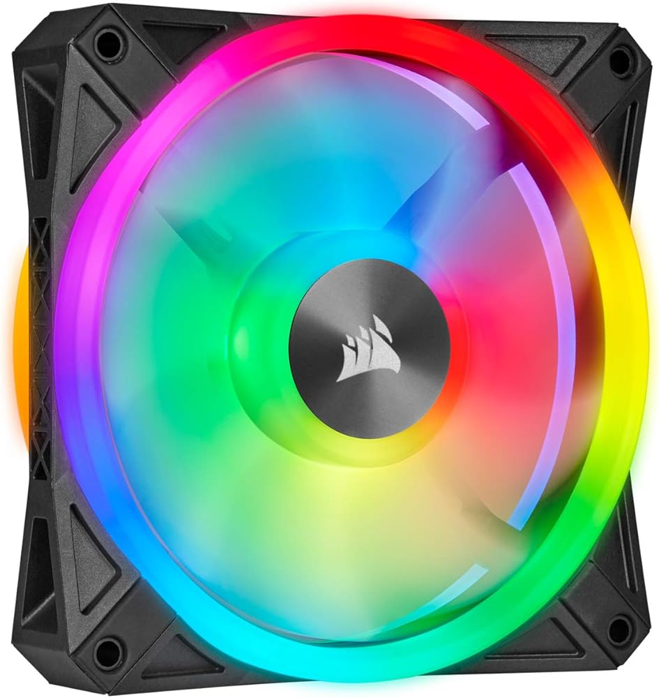 Corsair Ql140 RGB, 140mm RGB LED Fan, Dual Pack with Lighting Node Core - View 1