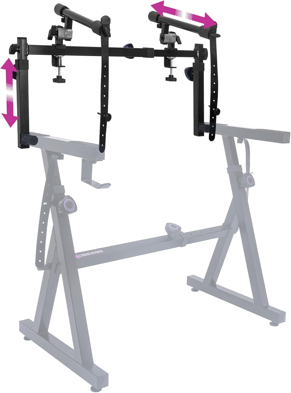 Liquid Stands 2 Tier Keyboard Stand Attachment with Straps Adjustable