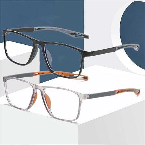 Manly Kicks Gafas de lectura, gafas de lectura portátiles sin marco, gafas de lectura deportivas ultra ligeras anti azules para hombre