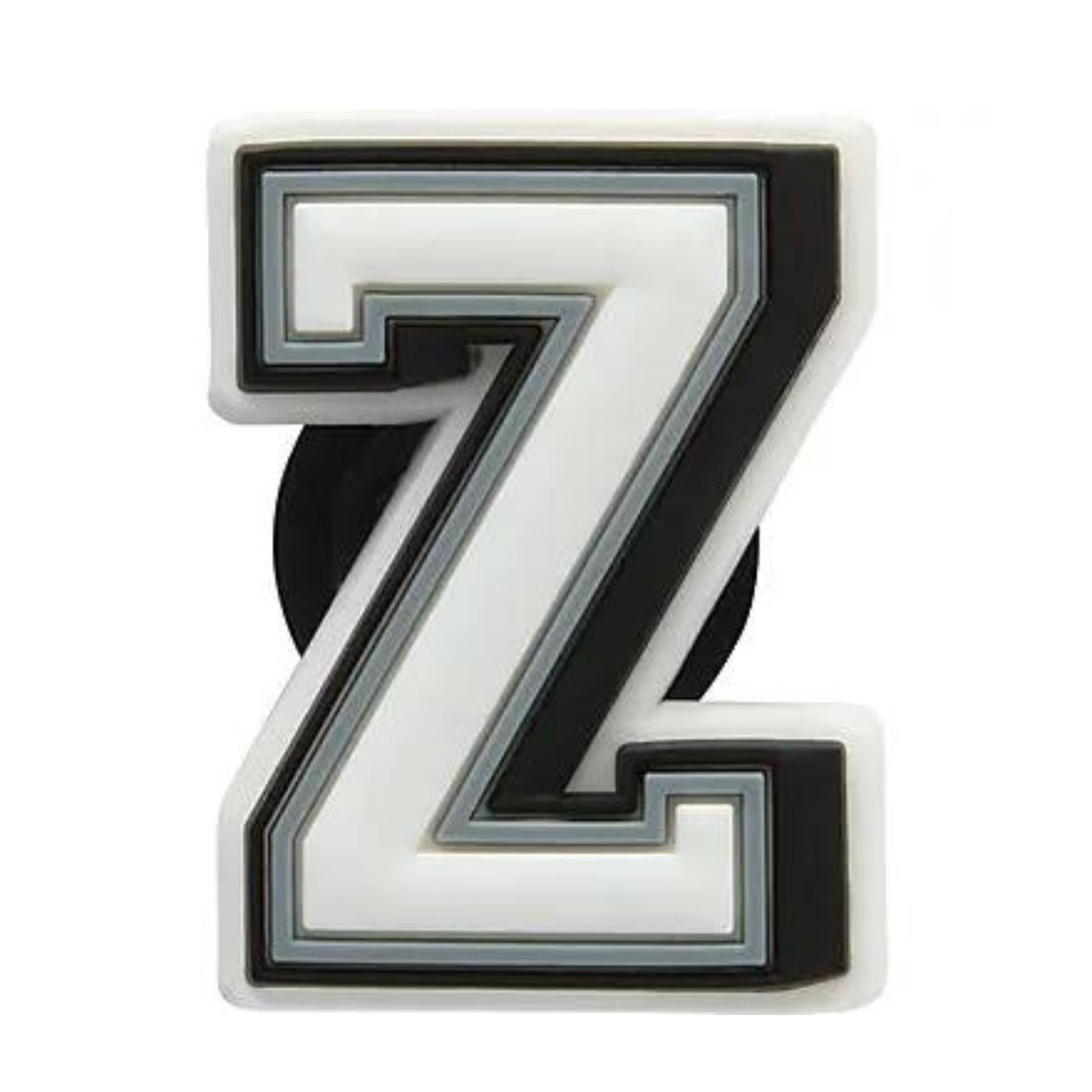 Pinapes1 PCS LETTER Z CROC SHOE DECORATION CHARM ORIGINALL QUILITY RUBBER CHARMS FOR CLOGS SLIPPER CASUAL CLOGS DECORATION CHARMS FASHION CLOGS CHARMS