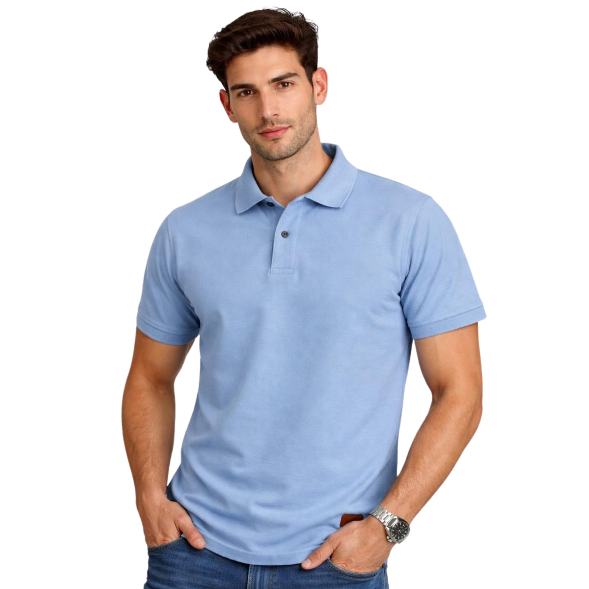 atulux Max Men's Cotton Blend Slim Fit Polo T-Shirt |Polo t Shirt for Man-picture-43