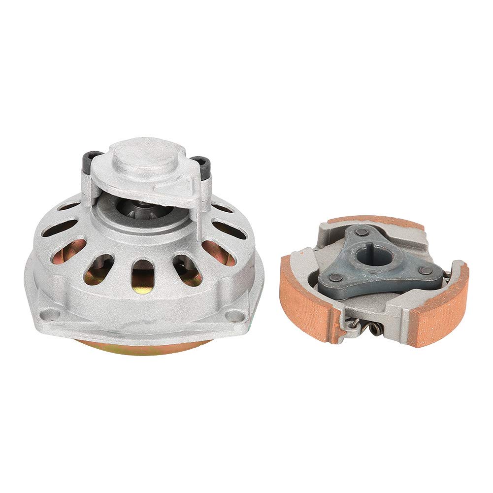 Plaque de Cloche de Tambour D'embrayage Aramox, Boîtier de Cloche de Tambour D'embrayage 6T T8F + Alliage D'acier de Plaque Adapté pour Mini Pocket Quad Dirt Bike ATV