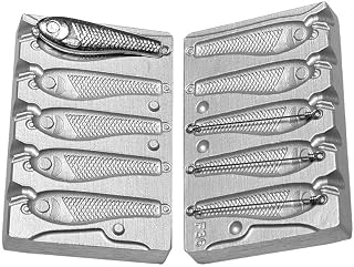 Molde de arenque, 31 g, 60 mm, 5 cavidades, compatible con estaño y bismuto, pesca en orilla y barco