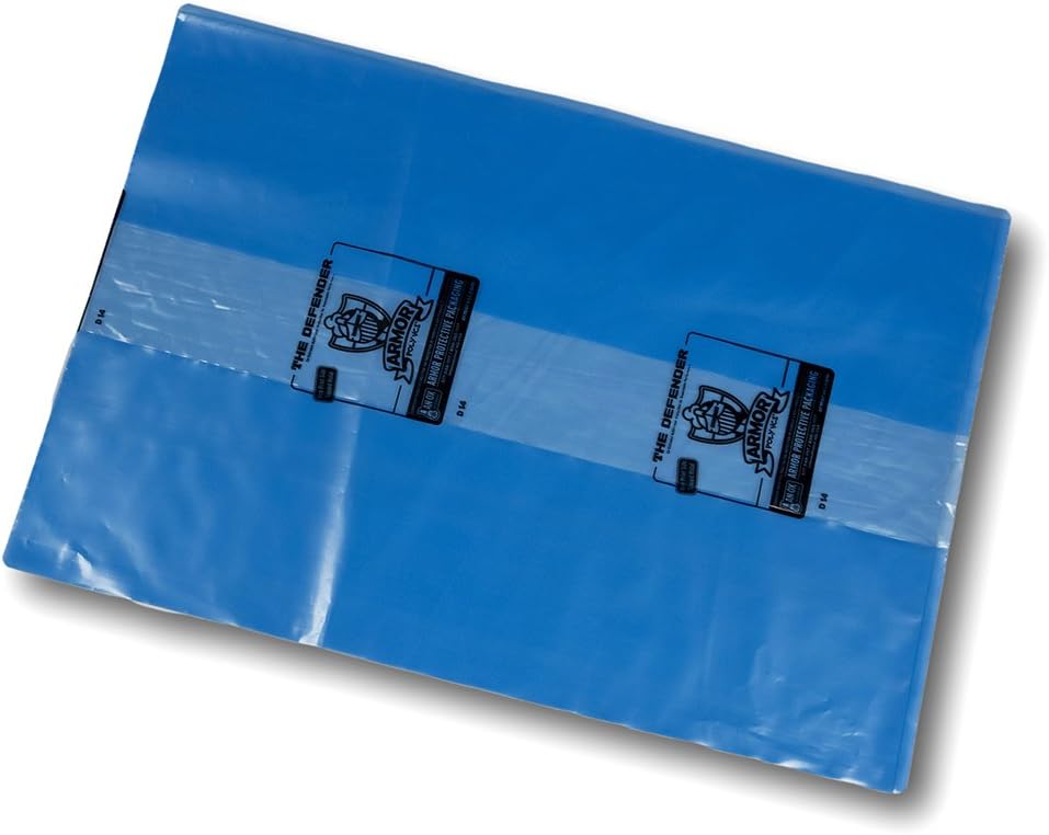 Armor Protective Packaging PVCIBAG3MB201630COEX-D VCI Poly Bag Prevents Rust, Corrosion on Ferrous and Non-Ferrous Metal, 4 Mil, 20" X 16" X 30", Blue (Pack of 100)