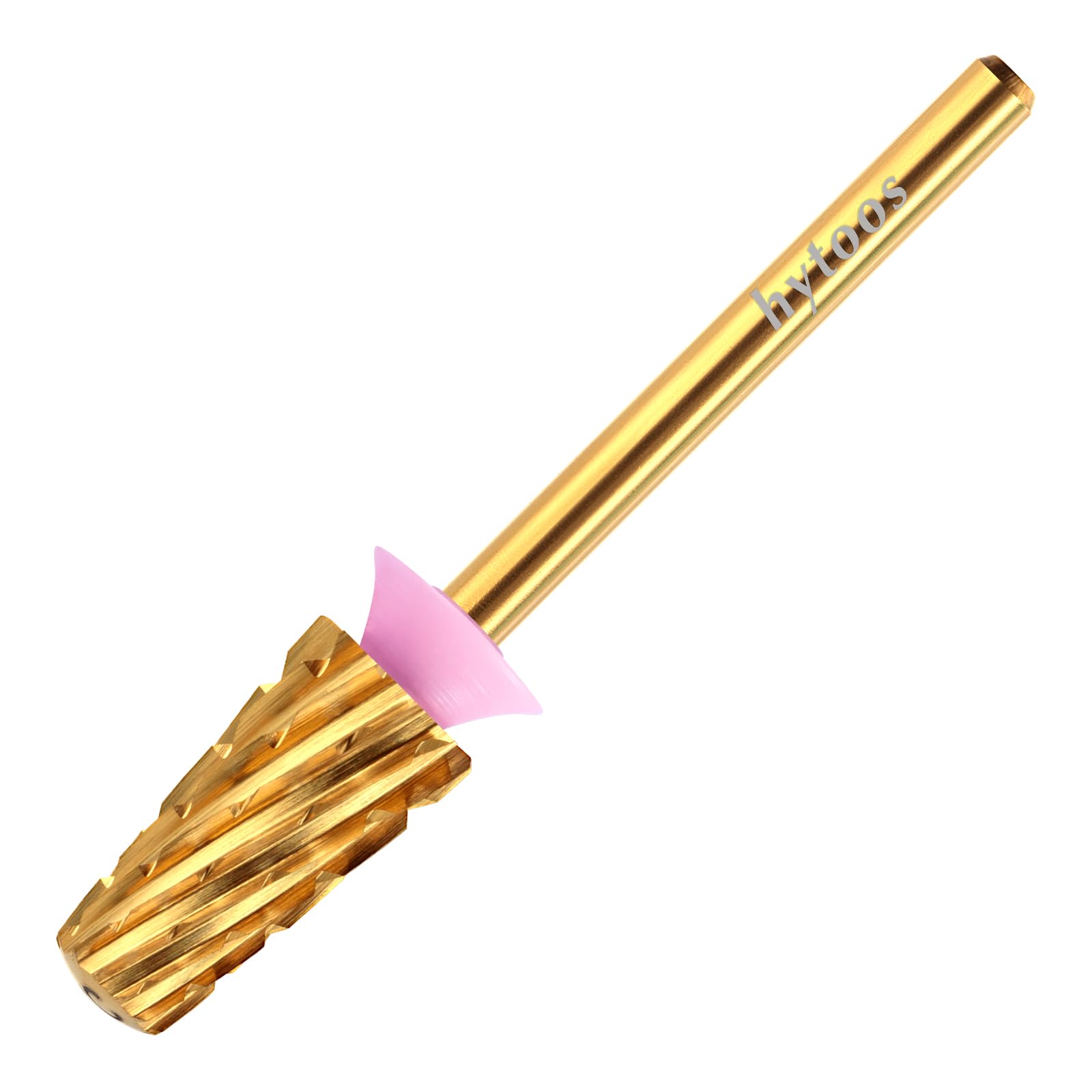 Brocas de uñas cónicas de seguridad, revestimiento de titanio, punta redonda de carburo 3/32, rotación bidireccional para ambas manos, accesorios de taladro de manicura, herramienta de gel