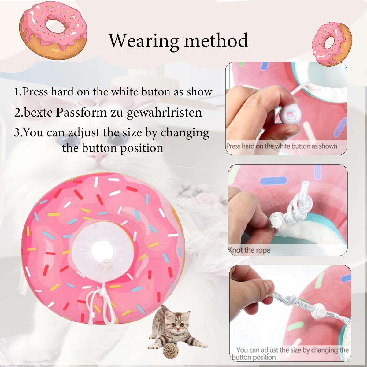 Collare Elisabettiano Gonfiabile Per Cani - Morbido, Regolabile, Per Recupero Postoperatorio - Foto 2