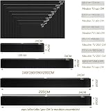 Meuble TV Suspendu, Meuble TV Flottant, Noir Meuble Télévision Mural en Bois Massif avec 2 Tiroirs, Design Élégant et Suspendu, Étagère de Rangement pour Salon ou Chambre (Couleur Bois, 120cm) - 7