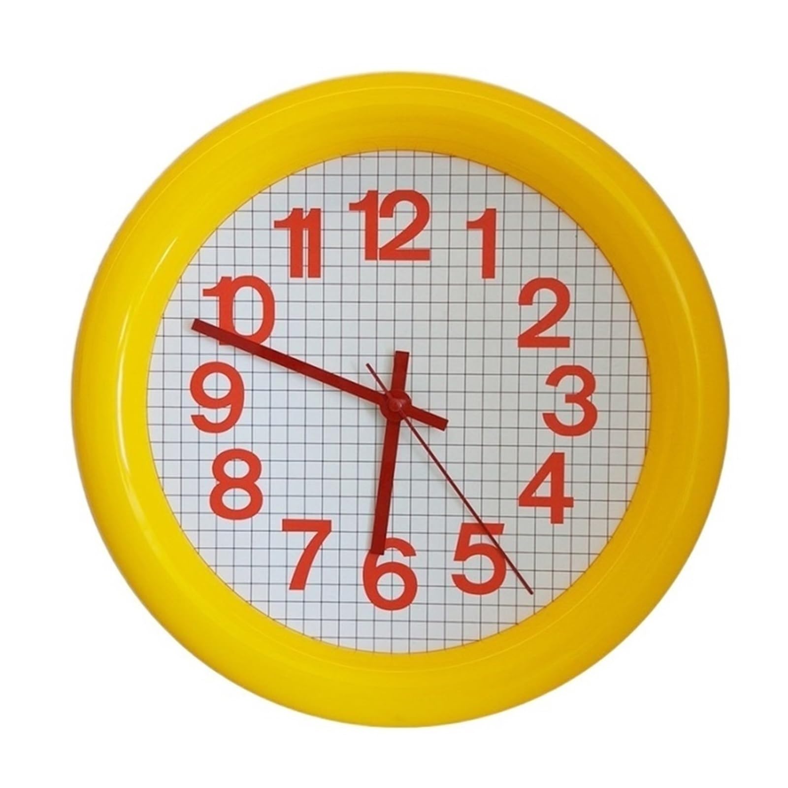 Aioneer Wall Clock Simple And Cute Style Silent Wall Clock Battery Power Furniture Adaptation-Yellow