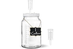 1 Gallon Large Fermentation Jars with Airlocks and Airtight Screw Lid
