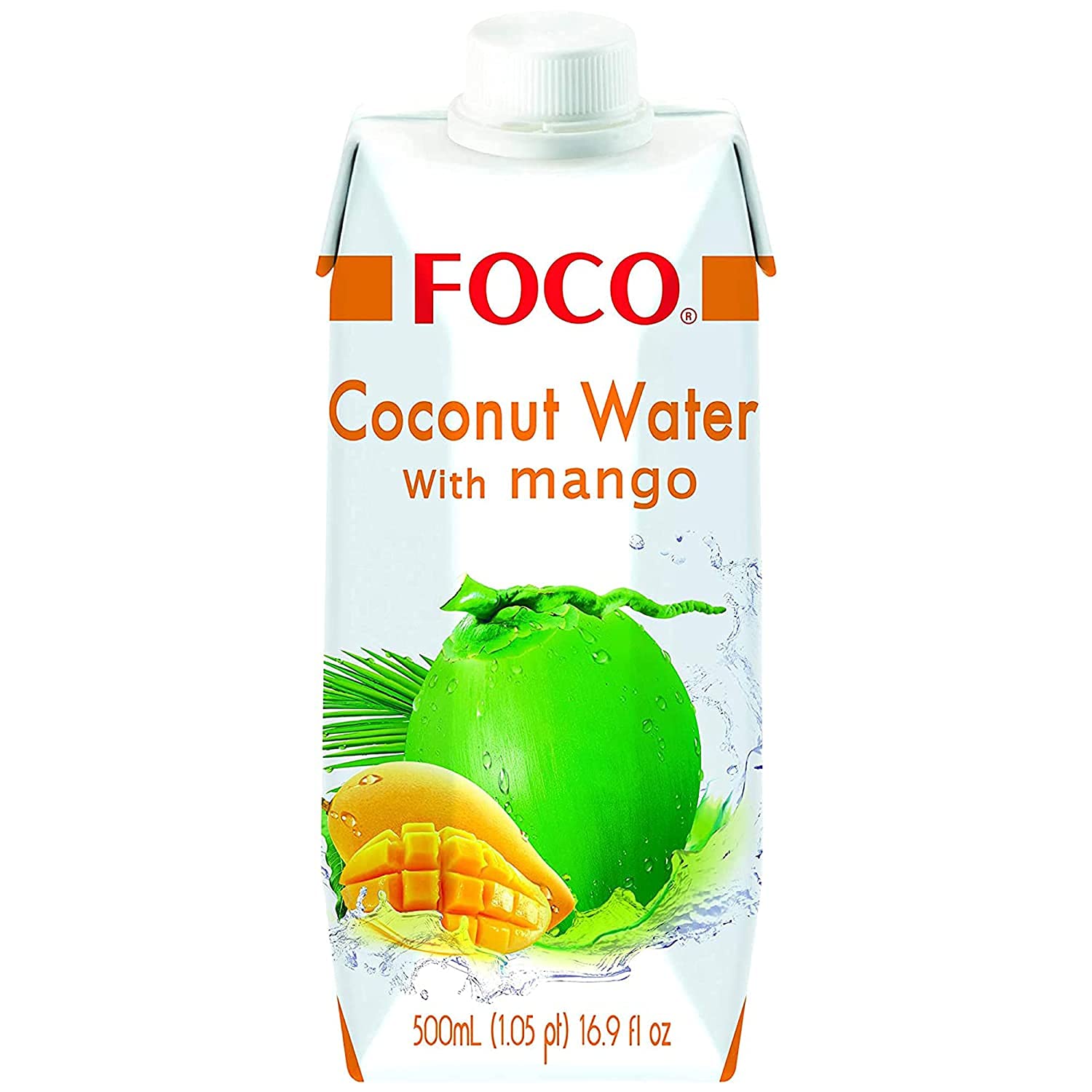 Foco Coconut Water with Mango, White & Orange, 500 ml Amazon.in Home