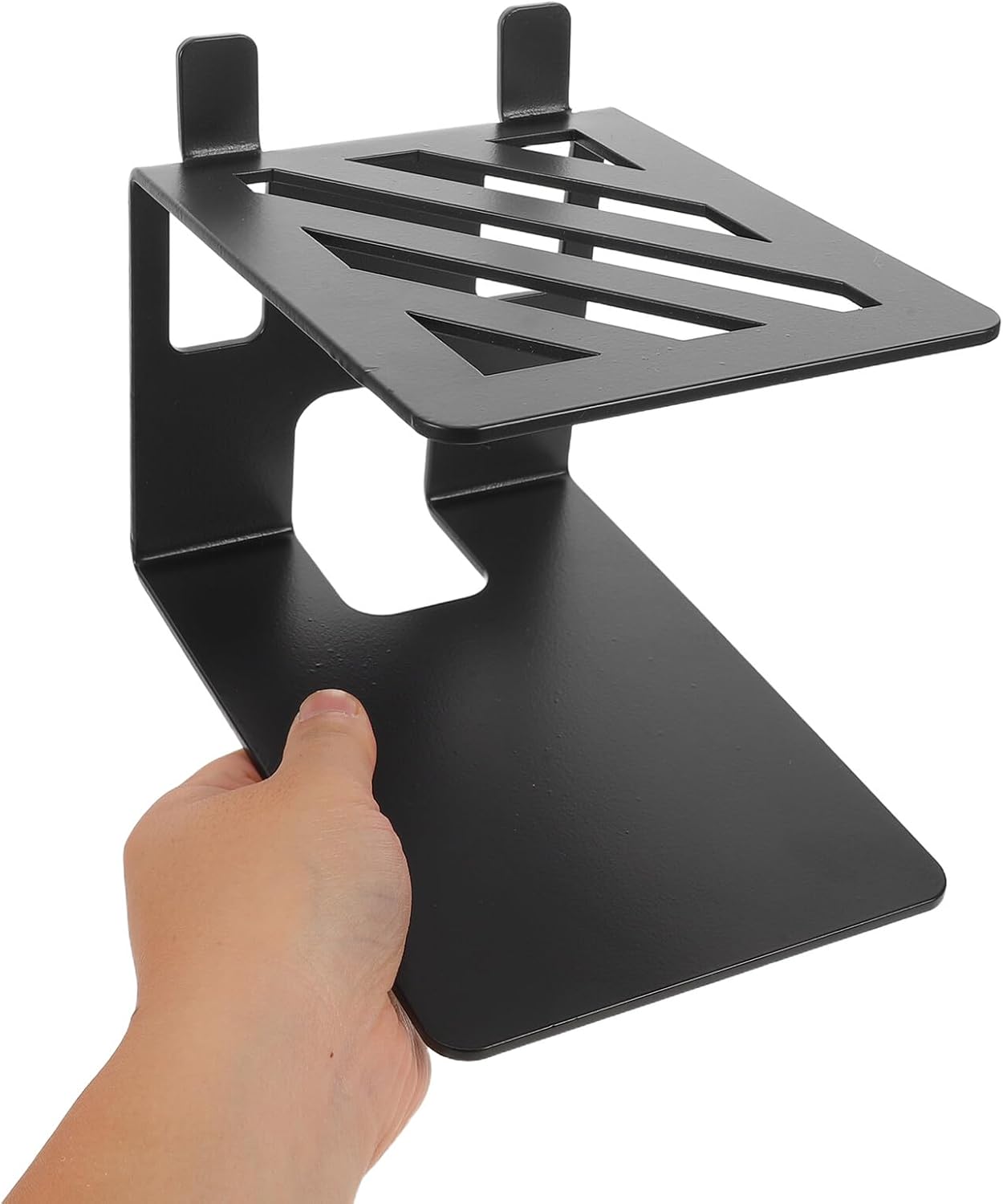 Desktop Speaker Stand Metal Bracket with Shock Absorber for Office and Gaming Desk Small Desktop Speaker Mount Compatible with PC and Studio Monitors 18.5x13x14cm