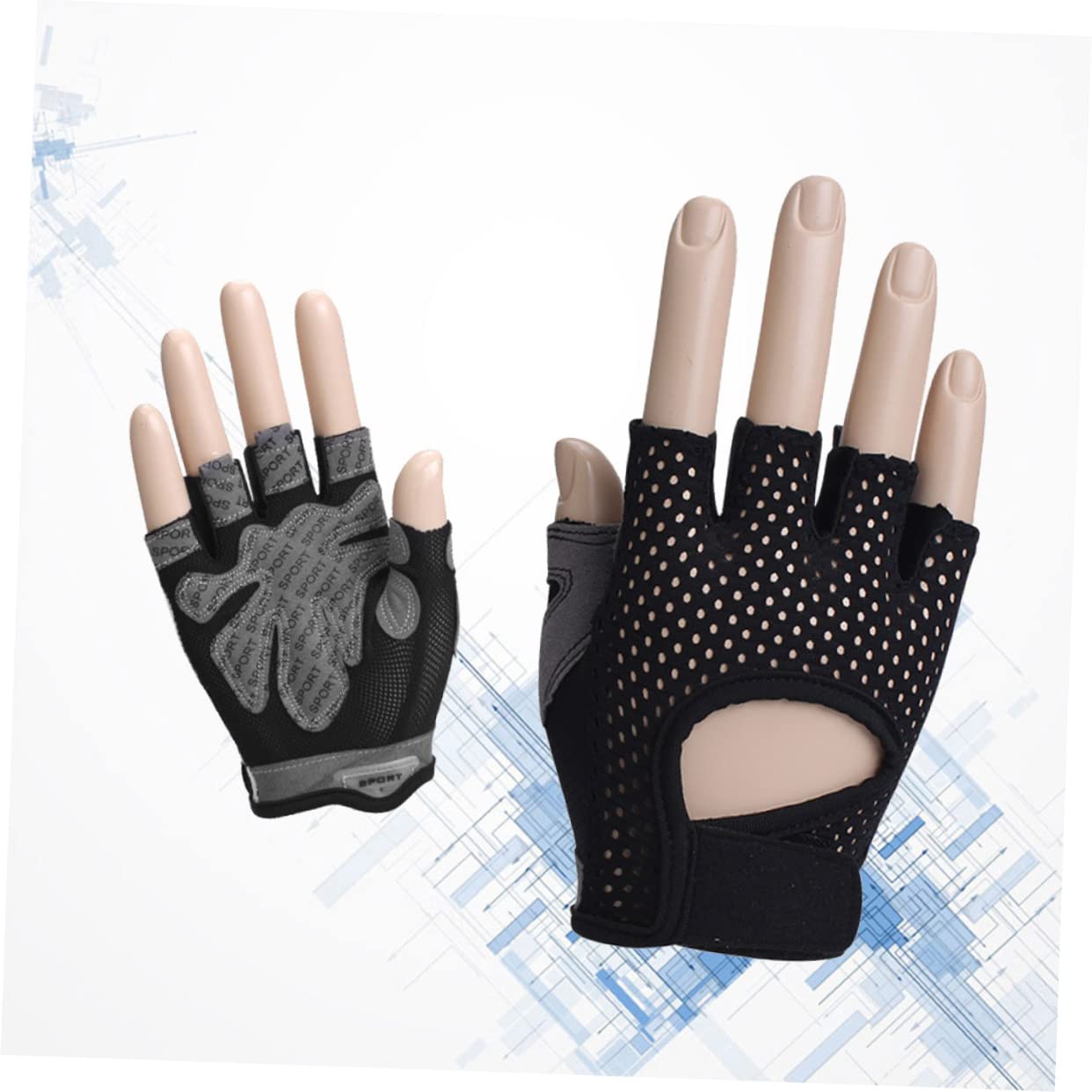Yardwe 2 Pezzi Guanti Da Donna Guanti Da Donna Guanti Sportivi Da Donna Guanti Da Allenamento Mezzi Guanti Per Sollevamento Pesi Manubri Antiscivolo Fitness