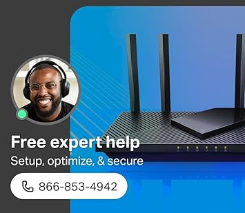 TP-Link AX1800 WiFi 6 Router (Archer AX21 V5) Dual Band Wireless Internet, Gigabit, Easy Mesh, Works with Alexa - A Certified for Humans Device, Free Expert Support