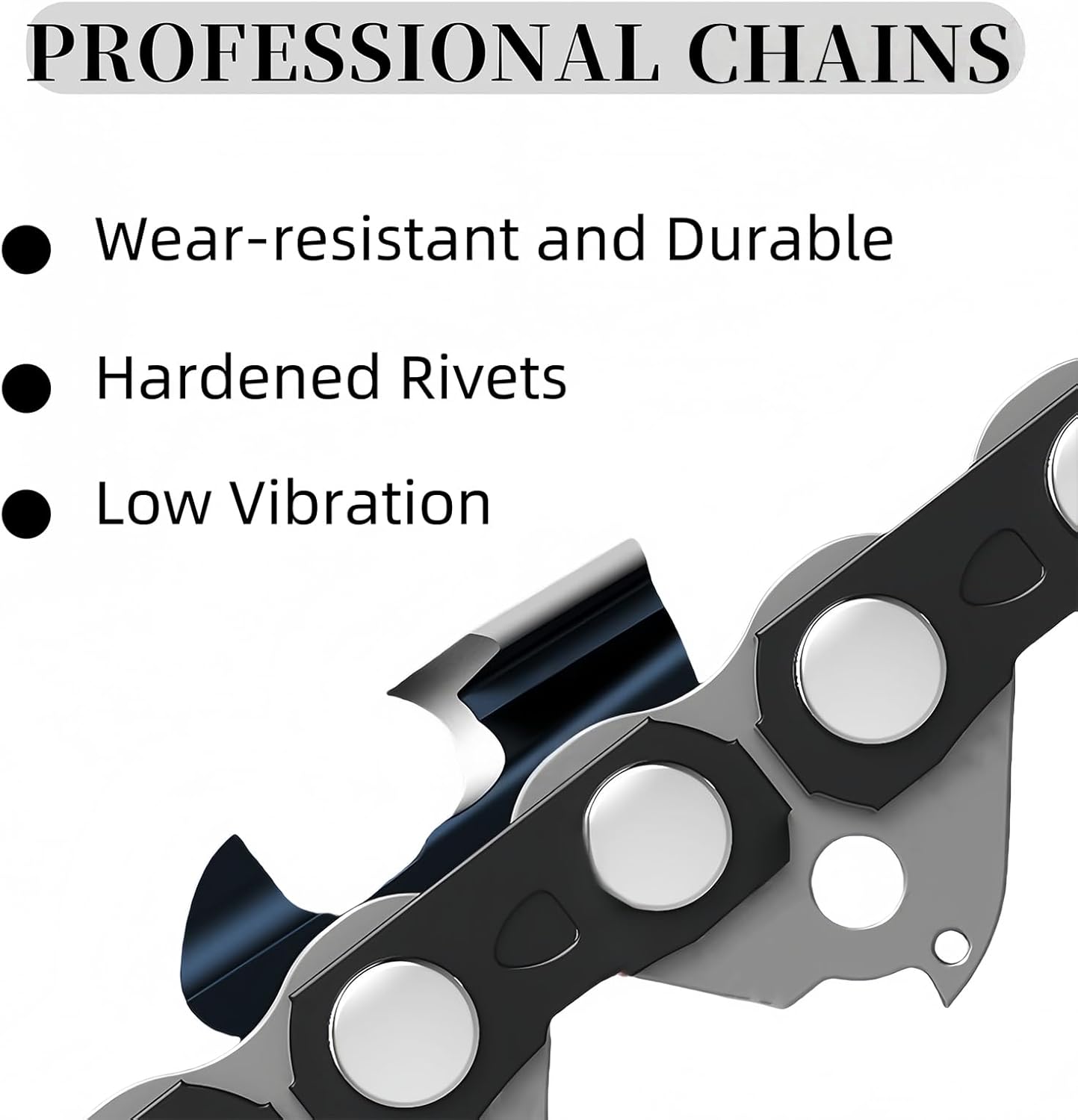 2PC 18 Inch Chainsaw Chains Fit Poulan Pro PR4218 / PP4218A / PP3516AVX, Replacement for Greenworks GCS80420, GCS80421,GCS80450, Poulan, Ego, Kobalt, Echo and More - 3/8"LP .050" Gauge 62DL