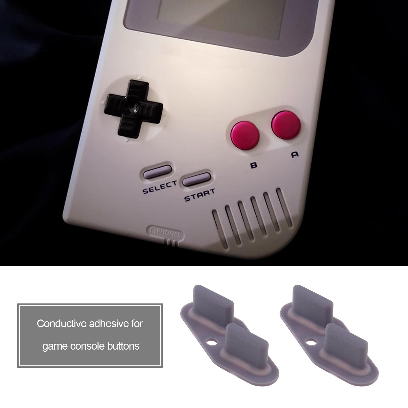 The Lord of the Tools 4 Juegos de Botones de Contacto Almohadillas Conductoras para Pieza de Reparación de Repuesto Compatible con Gameboy Classic