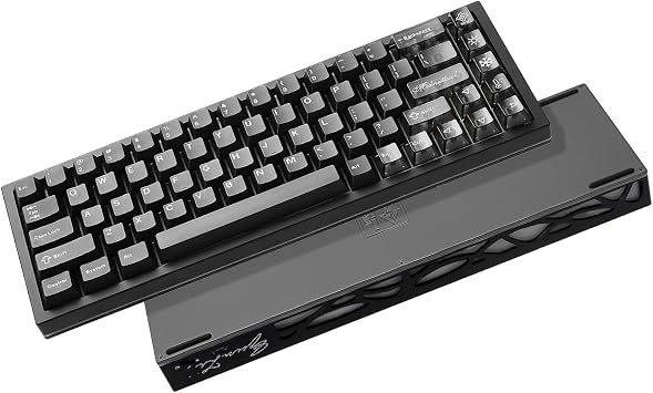 YUNZII AL65 Wireless Mechanical Keyboard(Black, Milk V2),Spring Tea Keycap Cherry(Cherry Profile, Spring Tea)