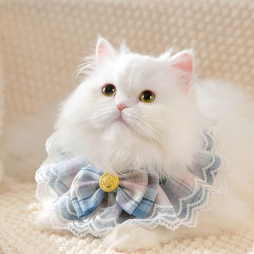 Dog Truts Dog Cat Bandana, Cute Bowtie Cat Dog Collar, Soft Adjustable Bandana for Small Cat and Dog, Birthday Scarf for Pet Puppy Kitten, Cat Dog Lace Bib Scarf, Pets Bandana Accessories (Pink) (B0CML8S5G2) Amazon Price History, Amazon Price Tracker