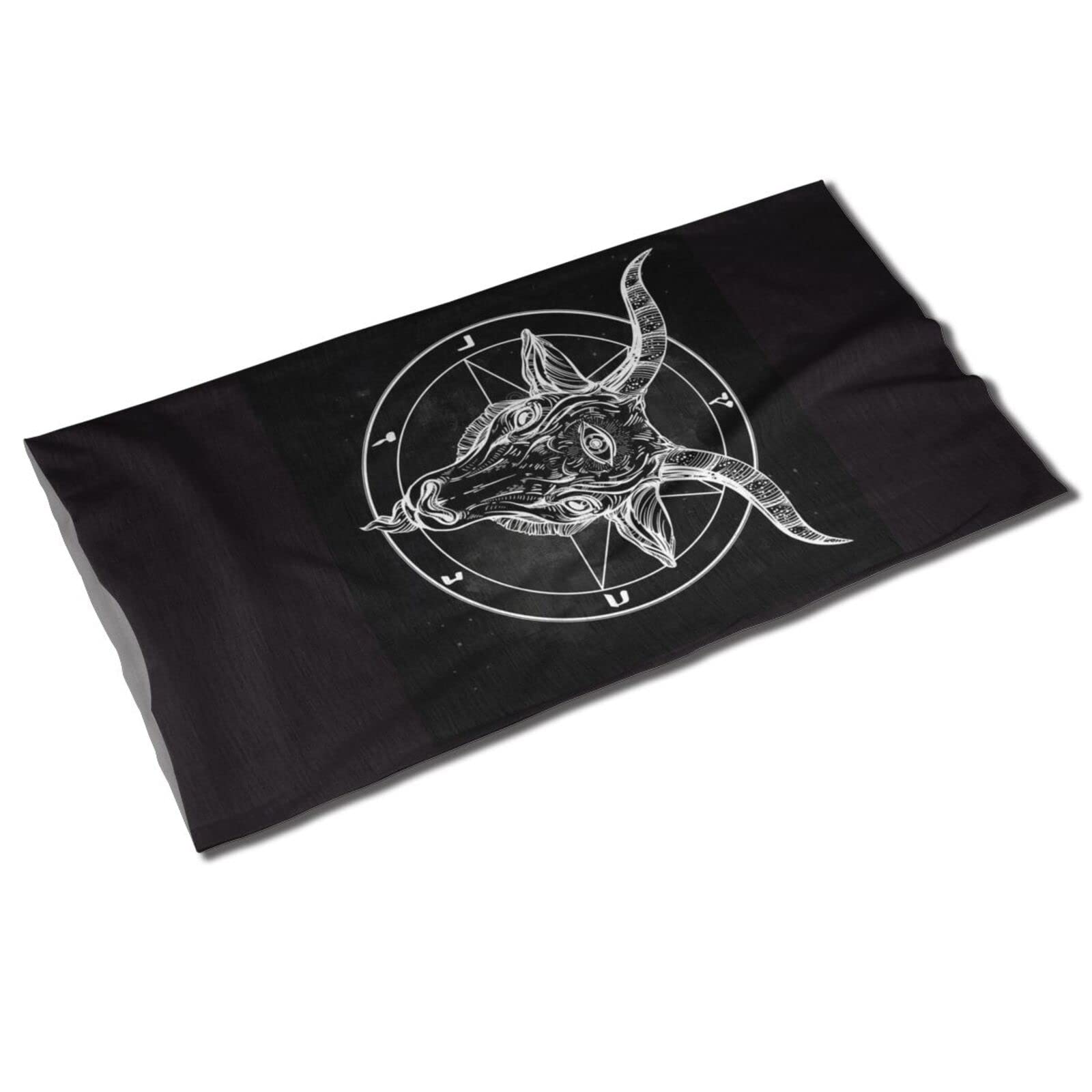 SEAEAGLE Pentagram With Demon Baphomet Satanic Goat Multi-Functional Headband Face Mask Sports Bandana Cycling Scarf Neck Headwear