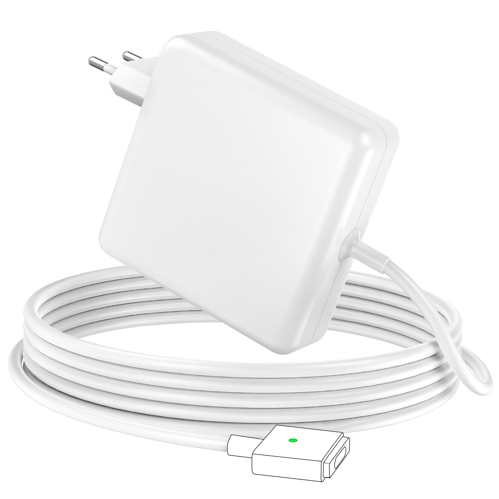 45W MacBook Air Ladegerät, T-Tip-45-W-Adapter, Schnellladefunktion kompatibel mit 11-Zoll- und 13-Zoll-MacBook-Air-Modellen von 2012 bis 2017, geeignet für die Modelle A1435, A1436, A1465,A1466