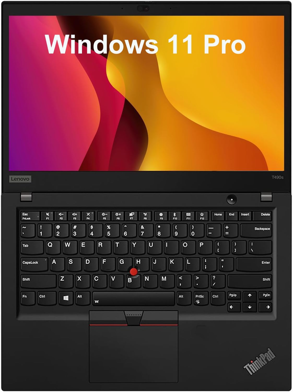 Lenovo ThinkPad T490s Business Laptop, 14-Inch FHD (1920 x 1080), Intel Core i7-8565U 1.8GHz, 512GB SSD, 16GB RAM, Windows 11 Pro 64-bit (Renewed)