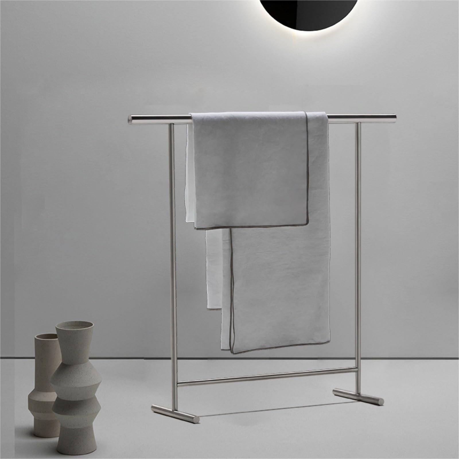Toallero De Pie Toallero De Suelo Acero Inoxidable For Baño Doméstico Sin Necesidad Taladrar Baño Organizador