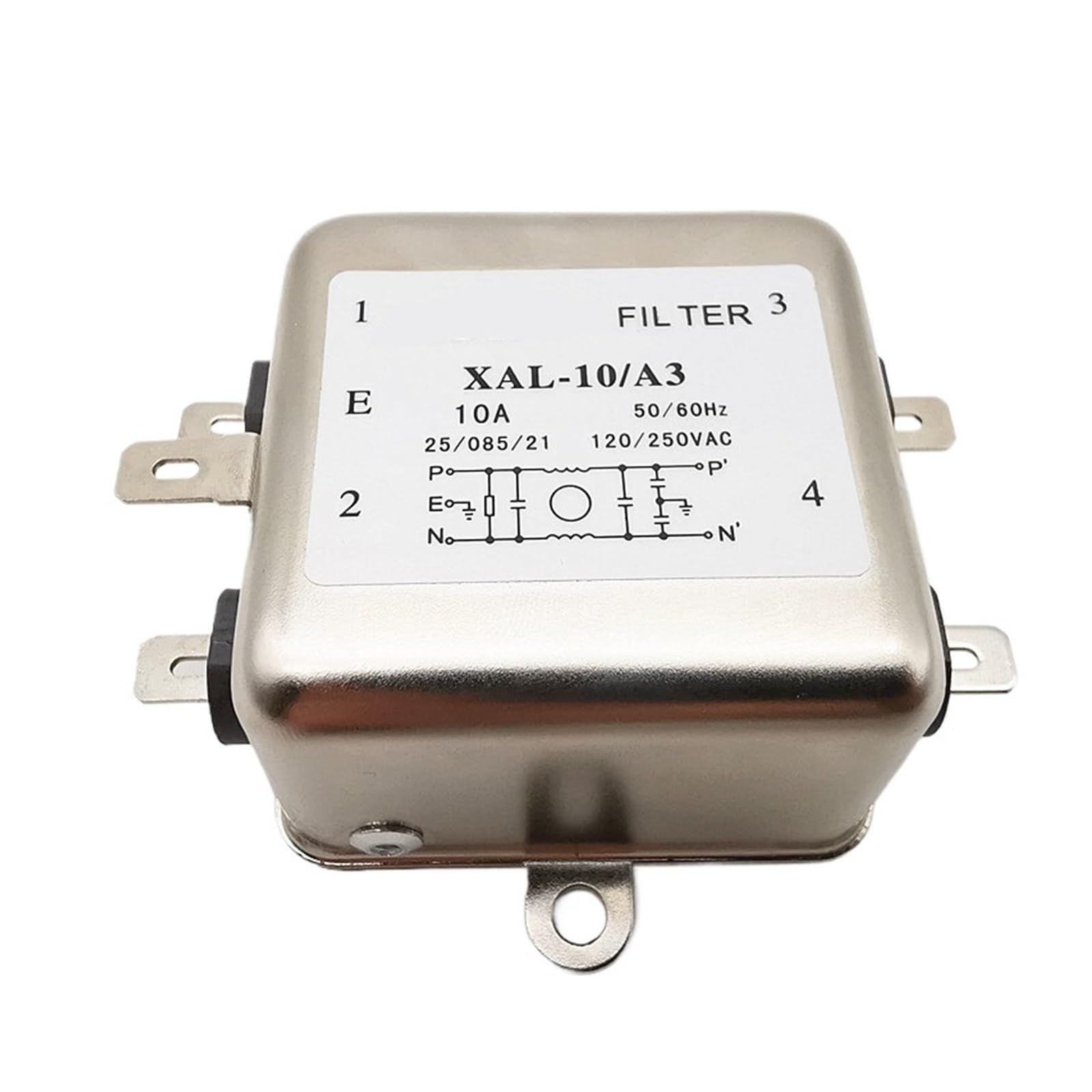 Filtro antiinterferencias electromagnéticas XAL-20-A3 monofásico de 220V para red eléctrica