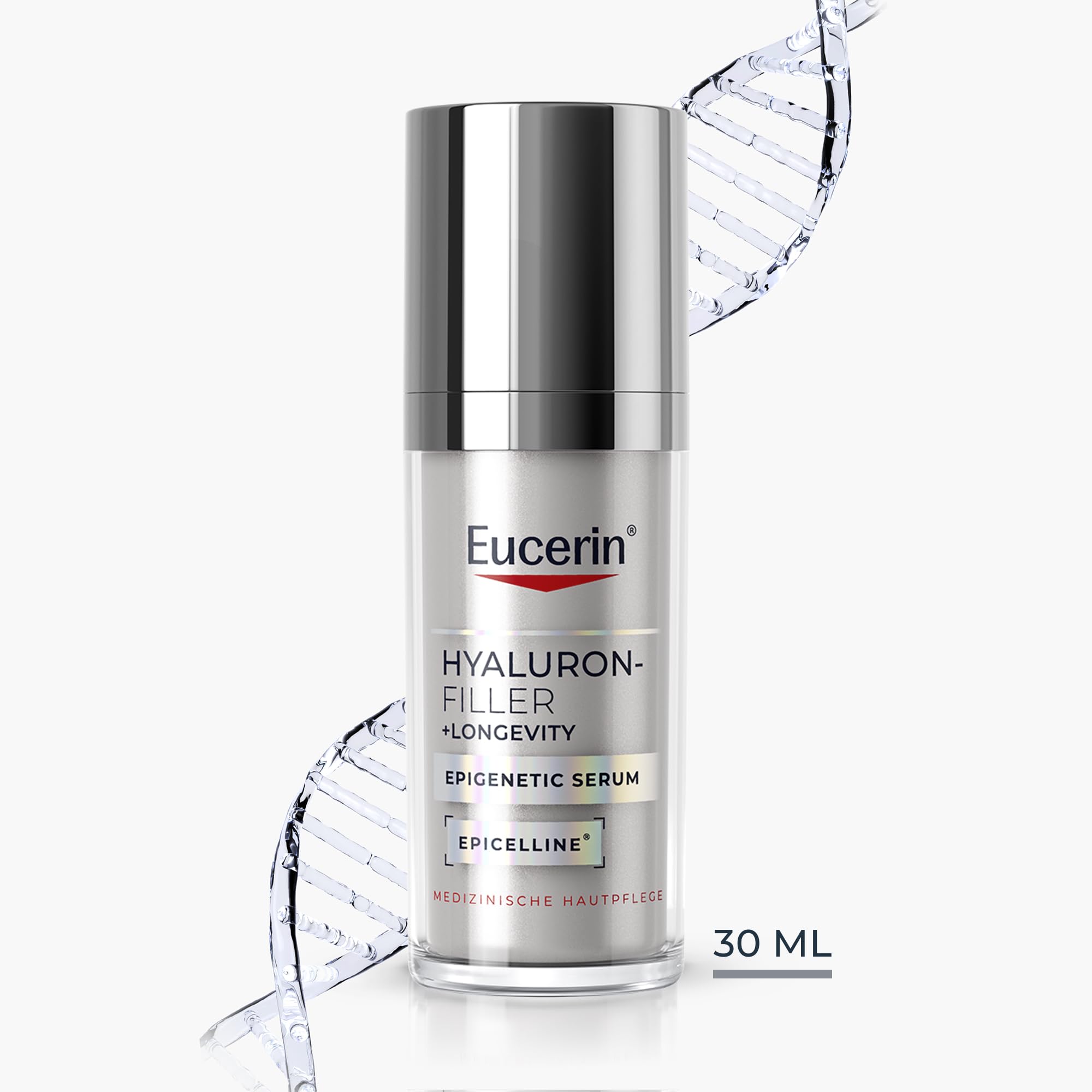 Eucerin Hyaluron-Filler +Longevity Epigenetic Serum 30 ml, Gesichtsserum | Anti Age Pflege korrigiert Zeichen der Hautalterung, reduziert Falten & strafft die Haut, mit Hyaluronsäure & Epicelline