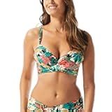 Enrapture Wrap Bikini Top — Coco Ree Bra Sized Underwire Floral Swim Top — 32-34E Cup