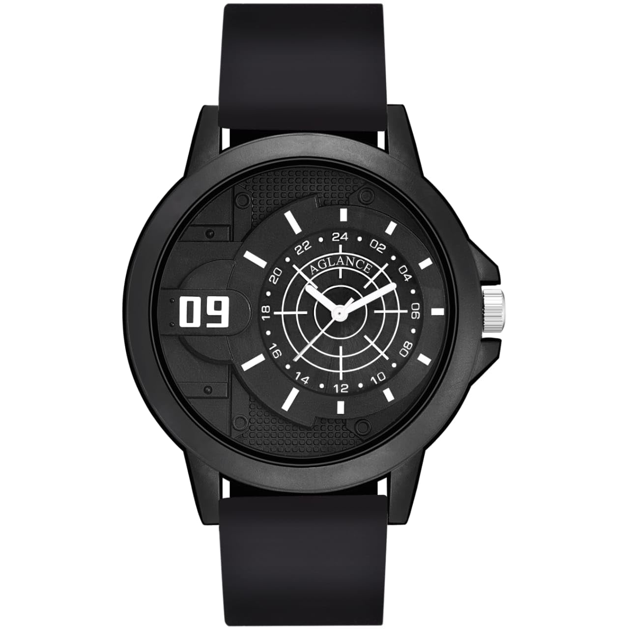 AglanceMen Watch Leather Strap Analog Silicone Watch for Men & Boys