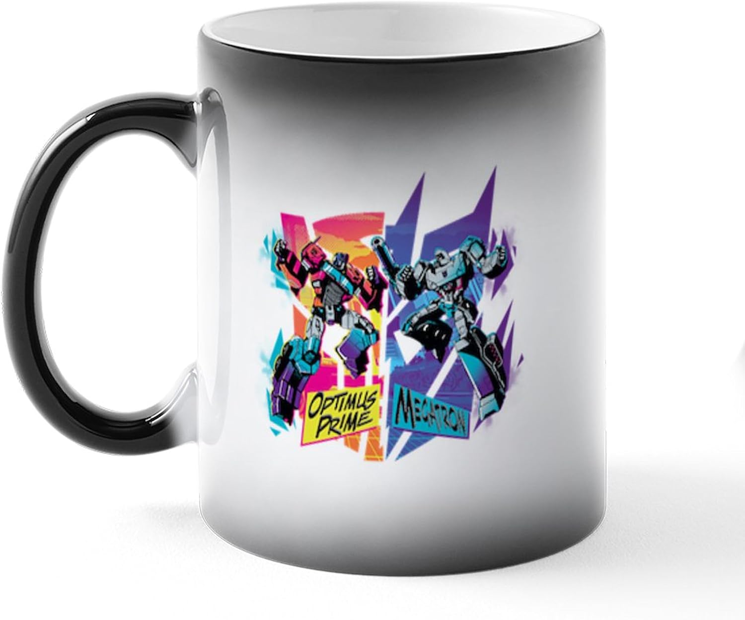 CafePress Transformers Optimus Prime Vs. Megatron Ceramic Magic Mug Coffee, Tea Cup 11 oz