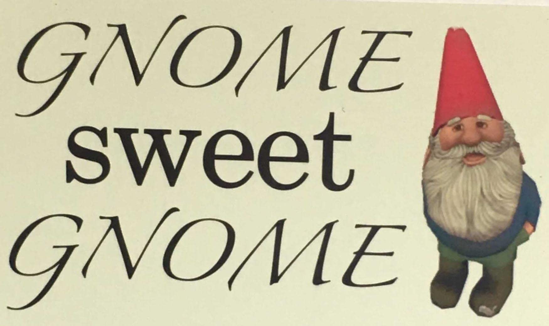Bioprocess Gnome Sweet Gnome Decor Poster Wall Art Tin Sign Decor Metal Sign Poster 8X12 Inches