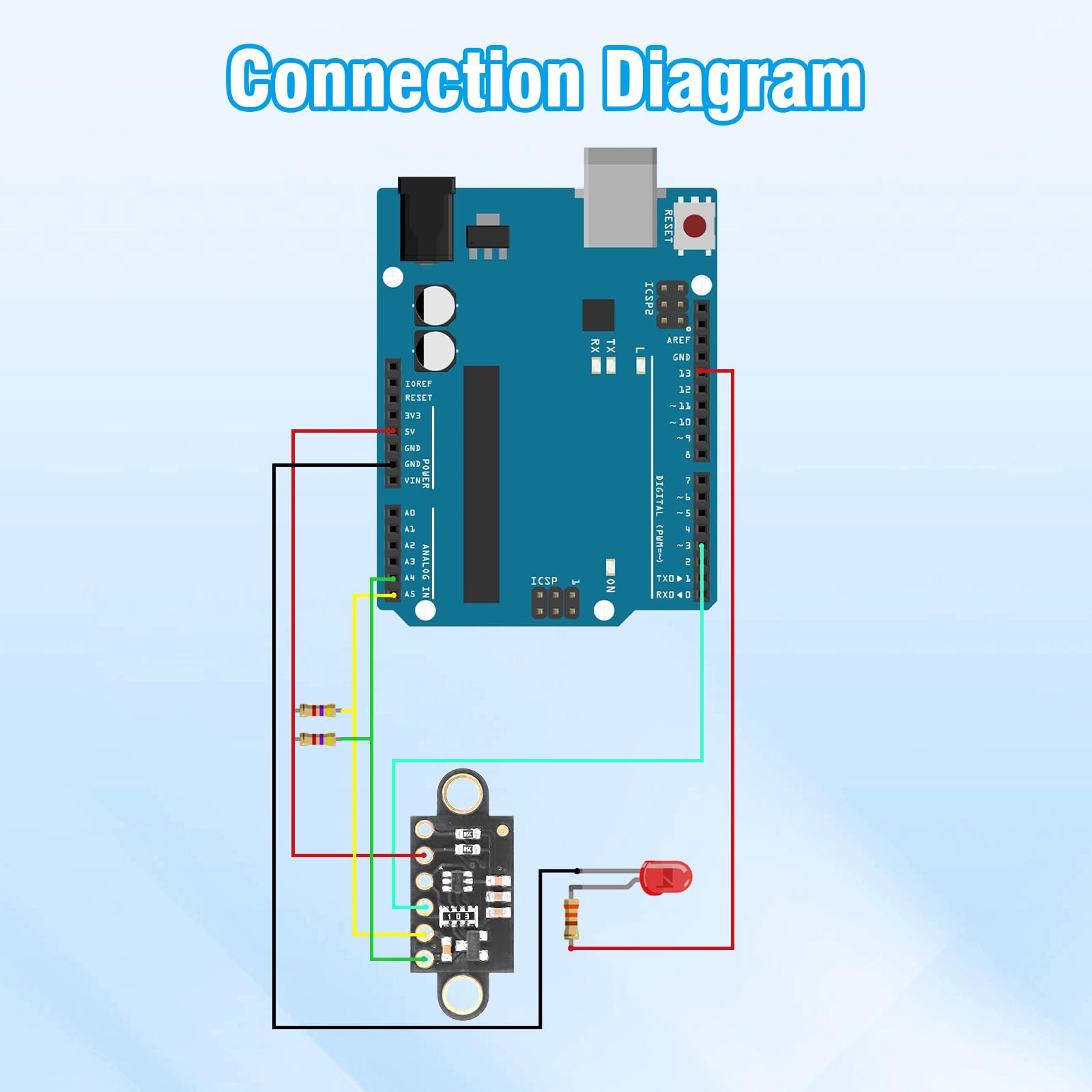 VL53L0X Sensore di Distanza Laser, Sensore di Misura di Distanza Time-of-Flight (ToF) VL53L0X V2, Modulo I2C IIC Compatibile con Arduino, per Droni, Robot (3 Pezzi)