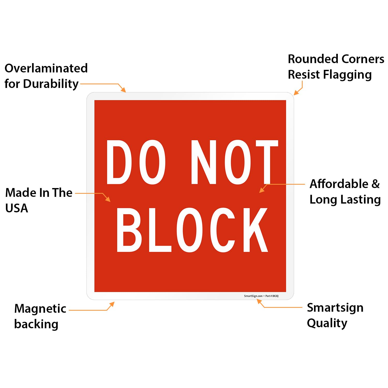 SmartSign Do Not Block Label | 10