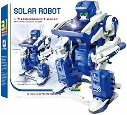 Kit Educativo de Montar Robô 3 em 1 com Energia Solar – Tanque, Caminhão e Escorpião