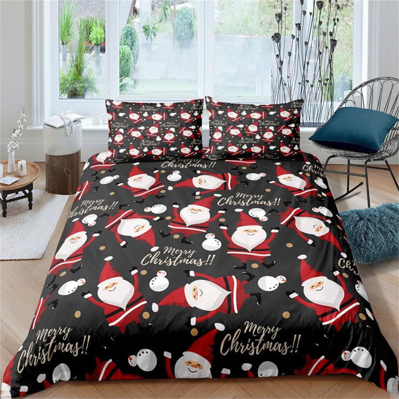 Housse de couette 140x200 110g/㎡ à impression 3D haute définition de Noël