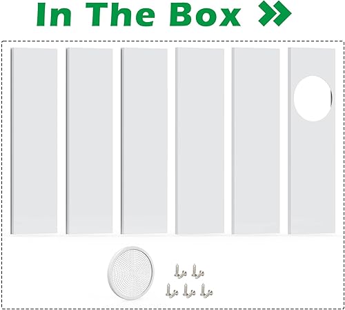 Miniatura 7 de Forestchill Kit de puerta corrediza de aire acondicionado portátil para manguera de escape de 5 pulgadas de diámetro, kit de ventilación universal