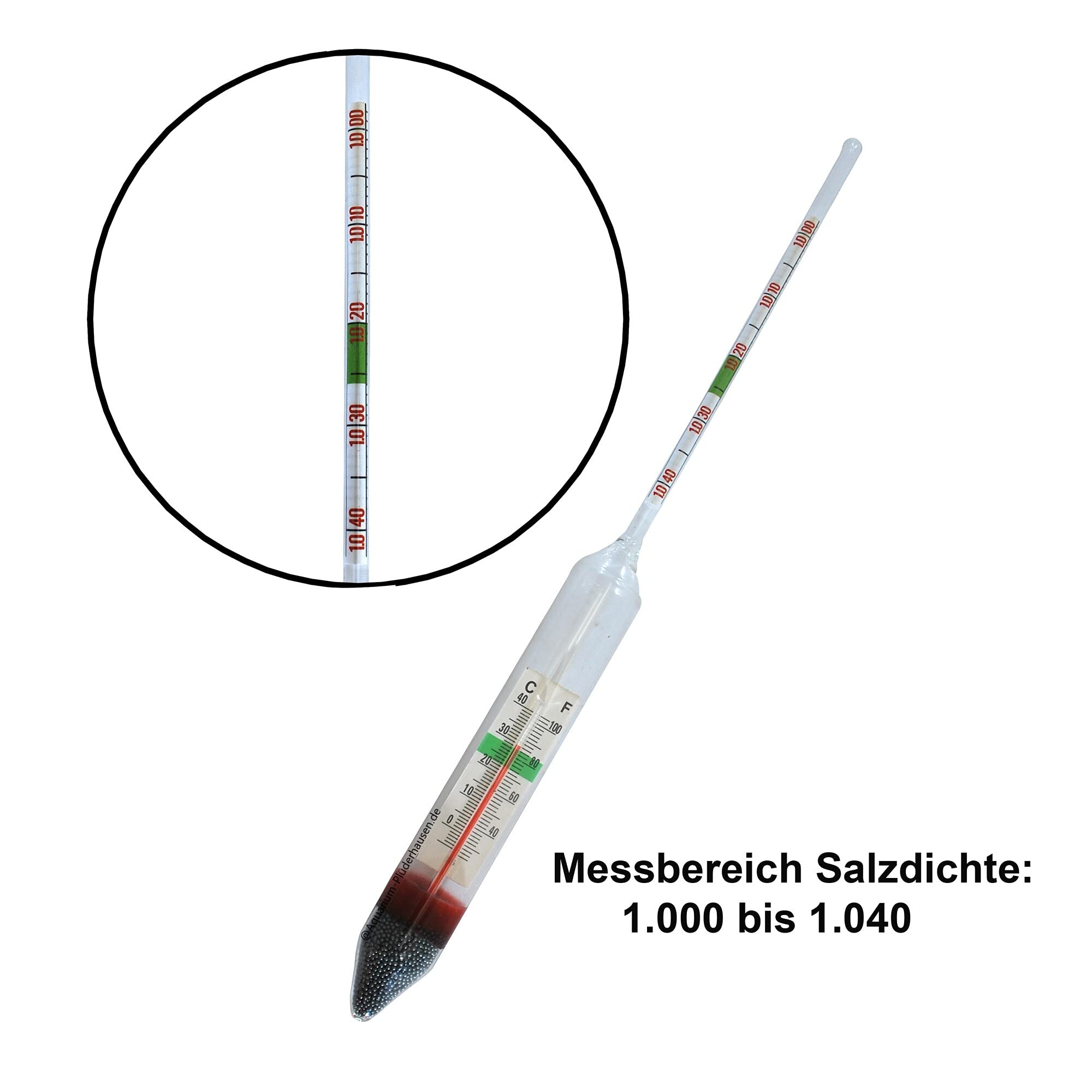 Aräometer,Dichtemesser, Salzgehaltmesser, Hydrometer, Salzdichte, Salimeter