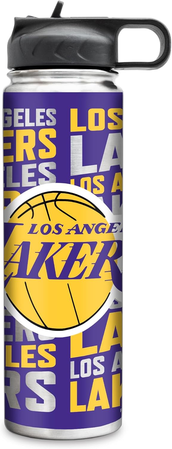 Rico Industries NBA Basketball 22oz Stainless Steel Tumbler with Lid - Great For Coffee, Tea, Water or Cocktails